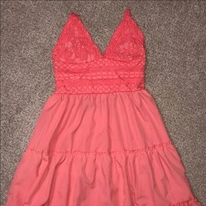 Boho pink lace sundress